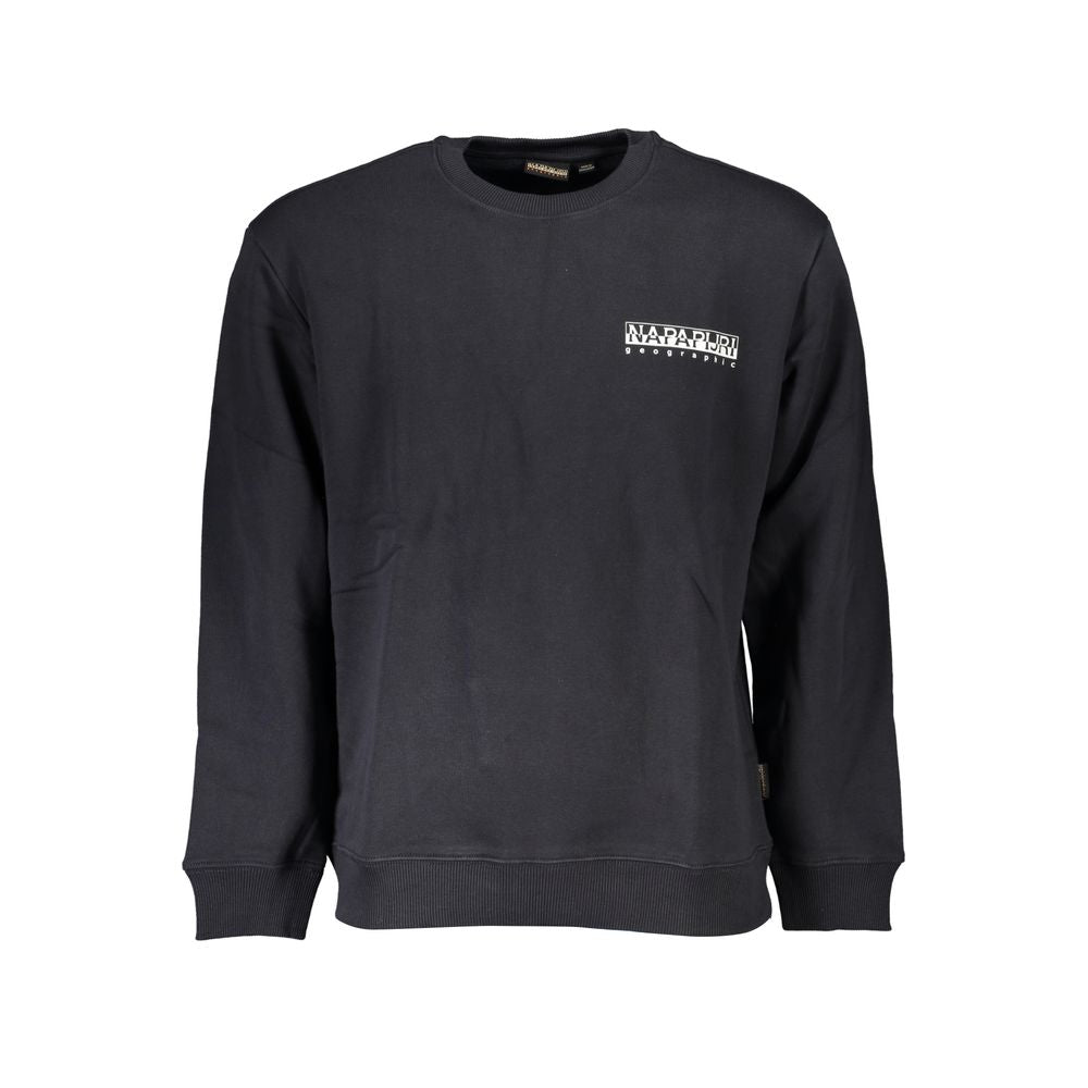 Black Cotton Men Sweatshirt