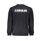 Black Cotton Men Sweatshirt