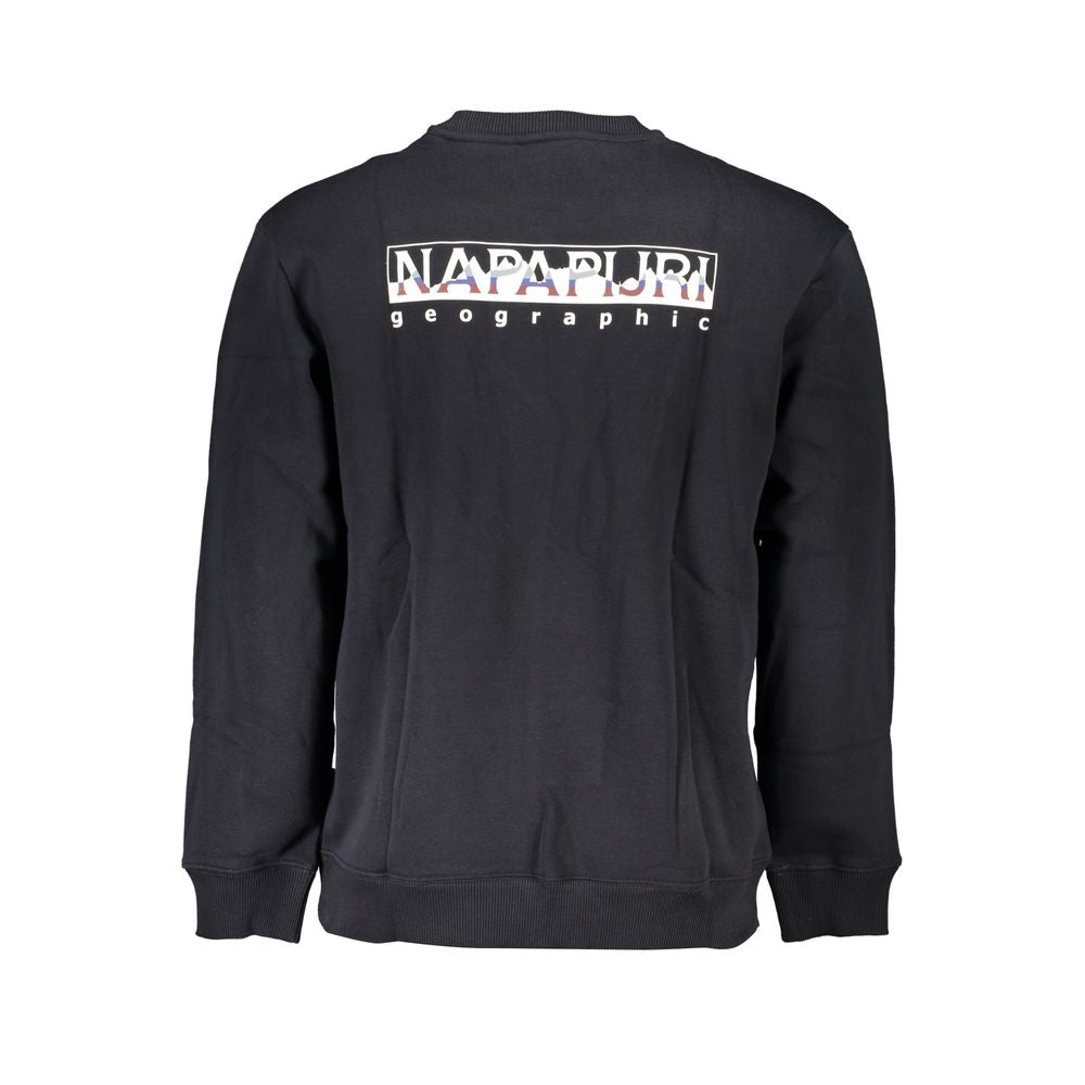 Black Cotton Men Sweatshirt