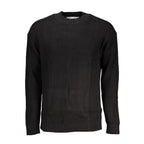 Black Cotton Men Sweater