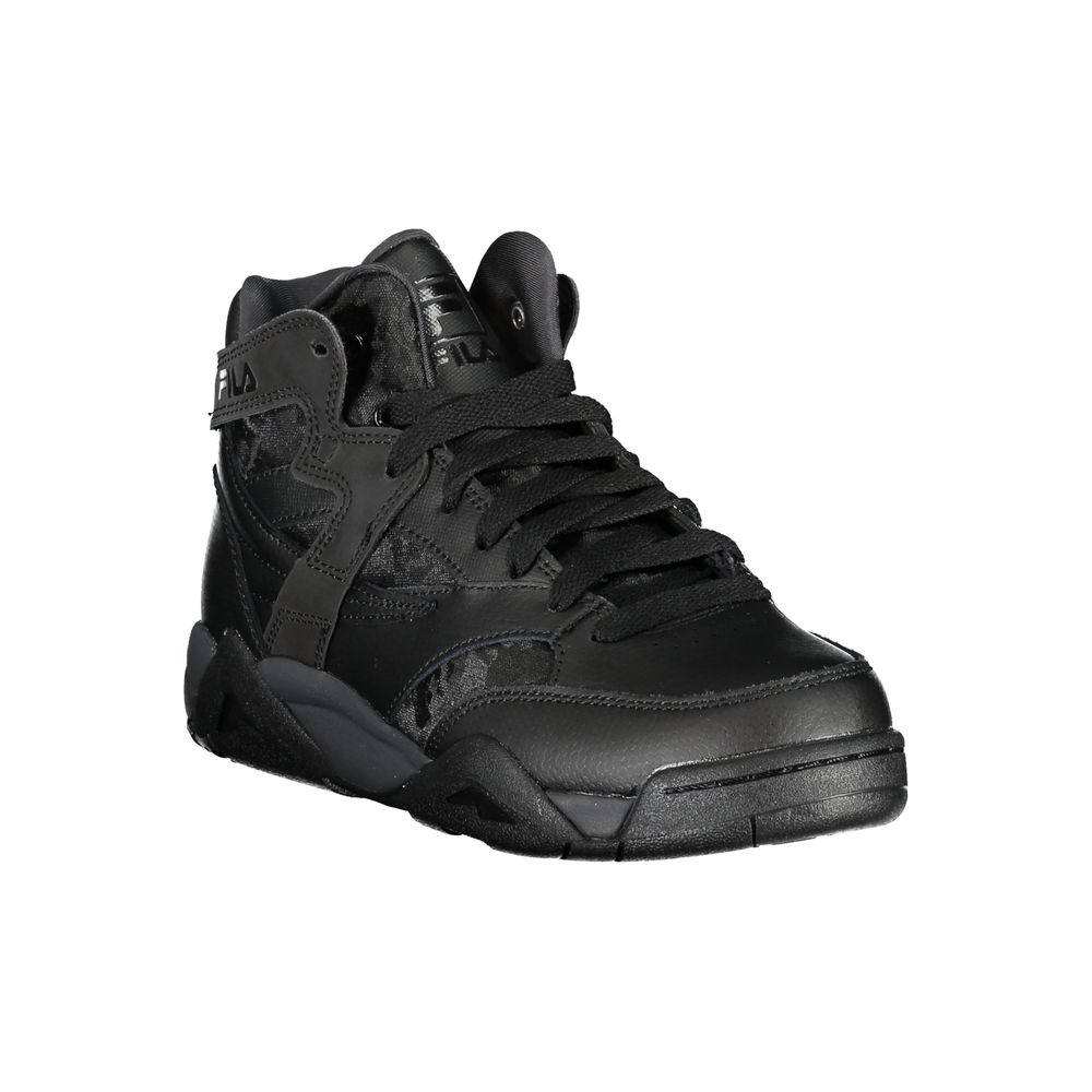 Black Polyurethane Women Sneaker