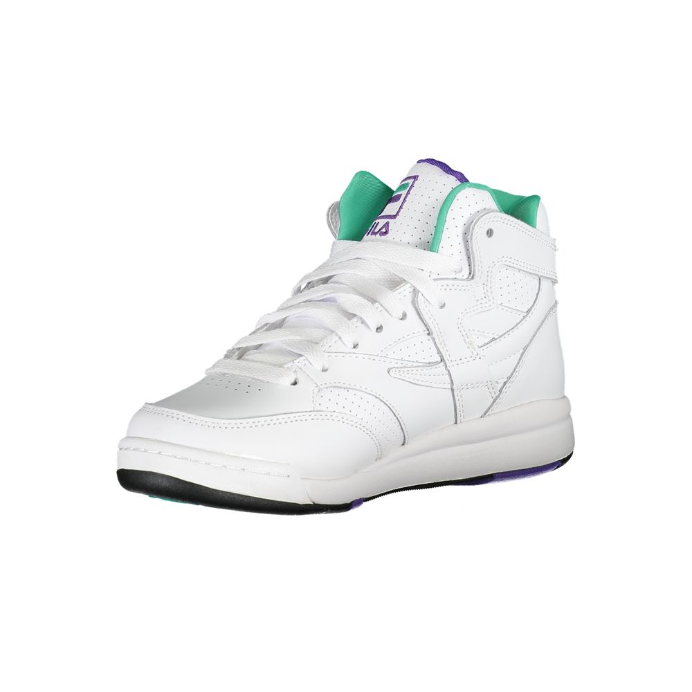 White Polyurethane Women Sneaker