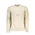 Beige Cotton Men Sweatshirt