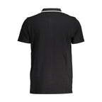 Black Cotton Men Polo Shirt