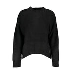 Black Acrylic Women's Turtleneck Sweater