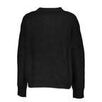 Black Acrylic Women's Turtleneck Sweater