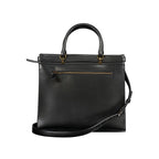 Black Polyurethane Women Handbag