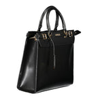Black Polyurethane Women Handbag