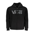 Black Cotton Men's Hooded Sweatshirt
