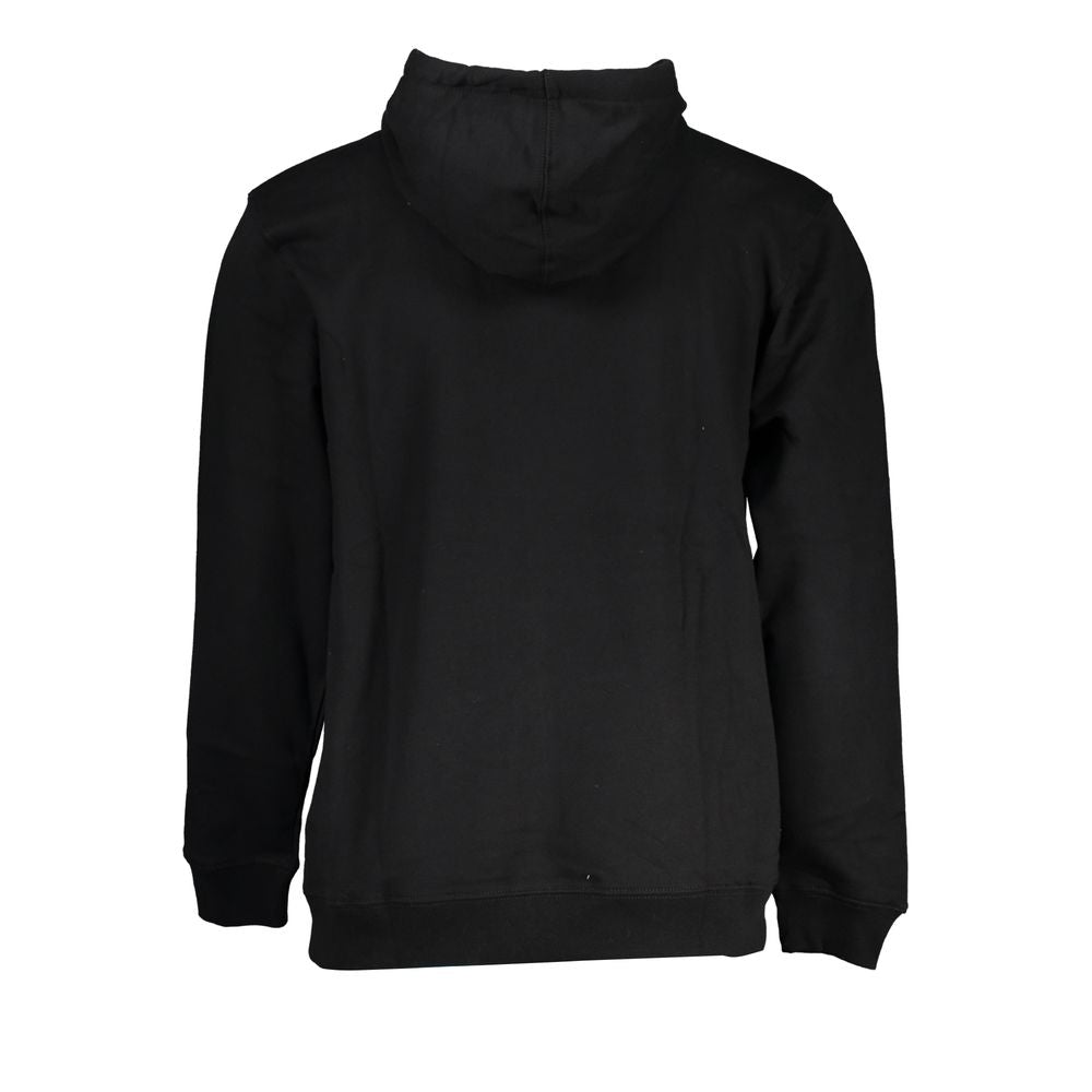 Nero Cotton Men Hooded Sweatshirt
