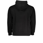 Black Cotton Men's Hooded Sweatshirt