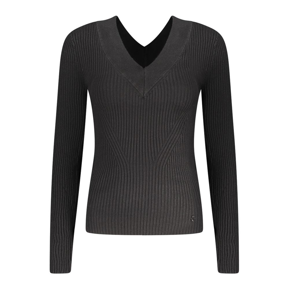 Black Viscosa Women Sweater
