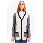 Grigio Wool Women Cardigan