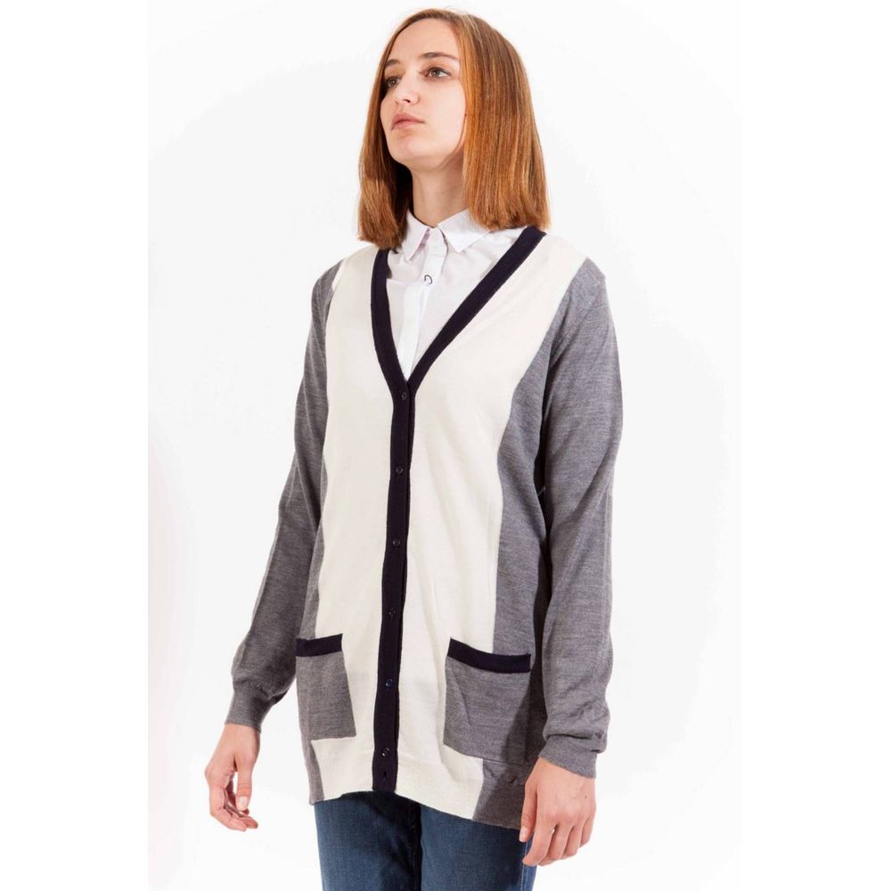 Grigio Wool Women Cardigan