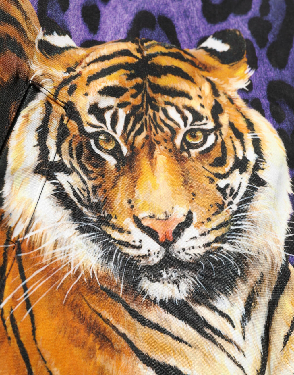 Multicolor Tiger Print Men Bomber Jacket