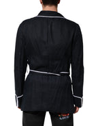 Dark Blue DG Embroidery Jacket Robe Blazer