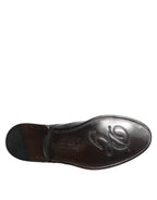 Black Leather Derby Wingtip Formal Shoes