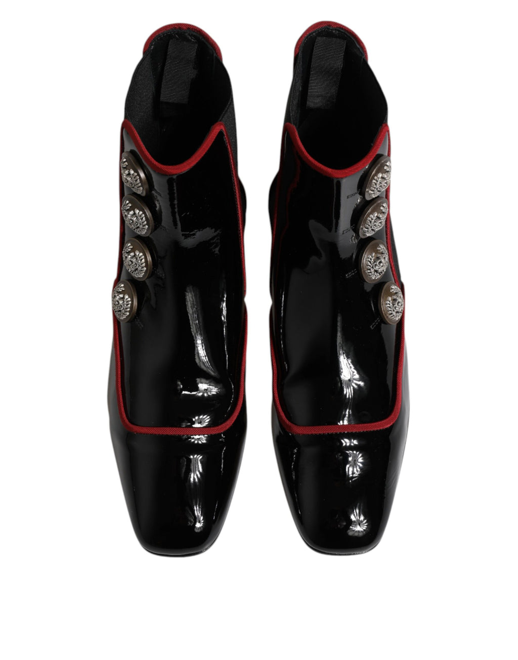 Black Jackie Buttoned Chelsea Boots Shoes