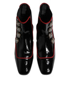 Black Jackie Buttoned Chelsea Boots Shoes