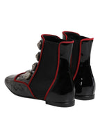 Black Jackie Buttoned Chelsea Boots Shoes