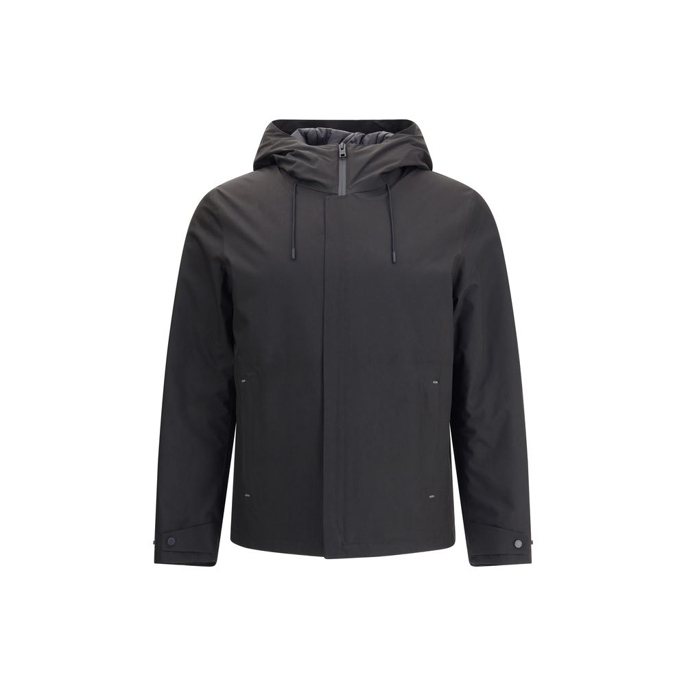 Black Polyester Shell Jacket