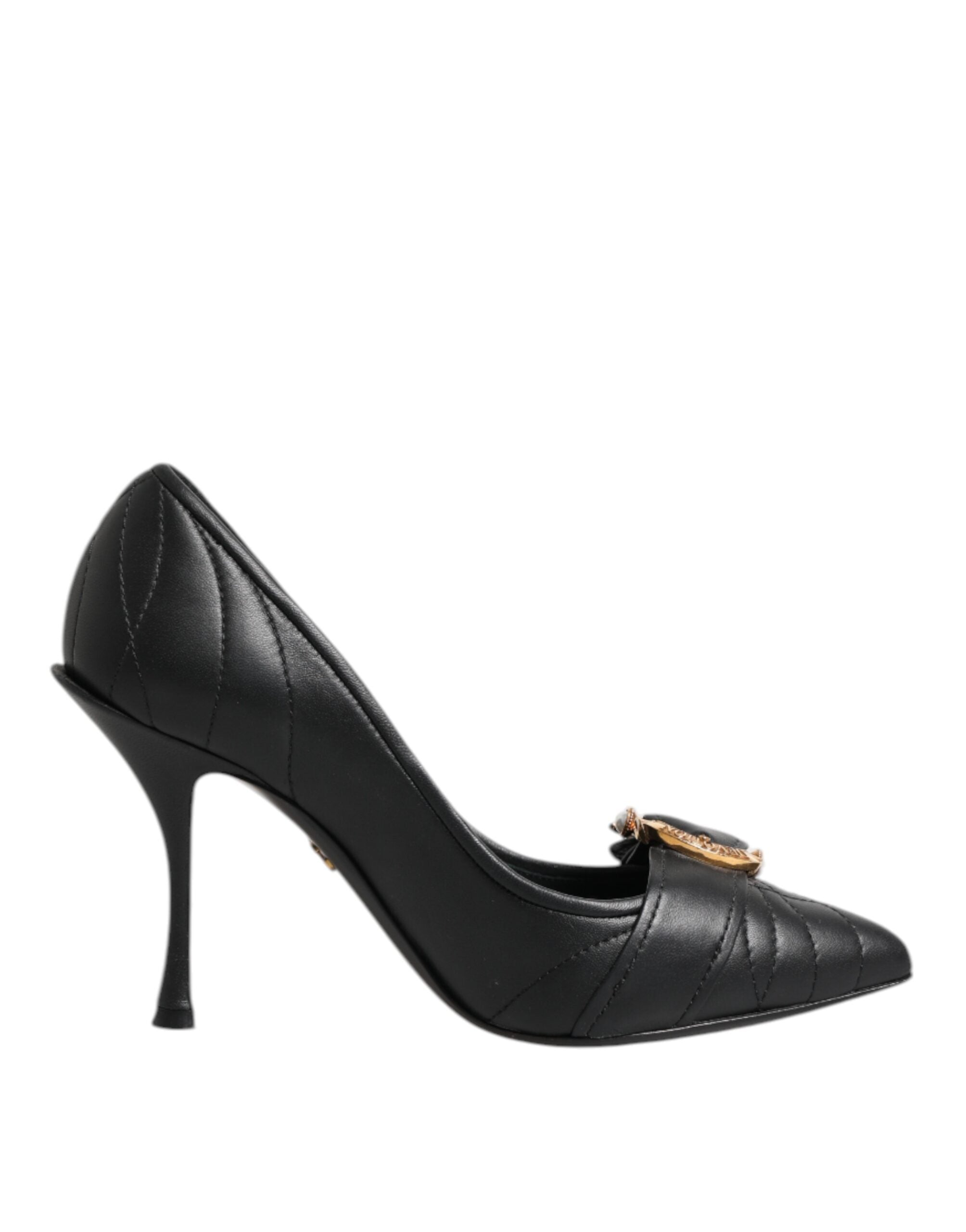 Black Devotion Leather Heels Pumps Shoes