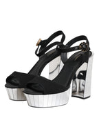 Black Crystal Ankle Strap Keira Sandal Shoes