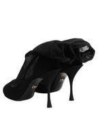 Black Silk Stretch Mesh Sock Boots Shoes