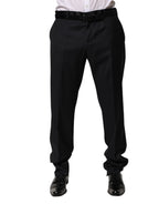 Black Wool Men Formal Dress Trouser Pants