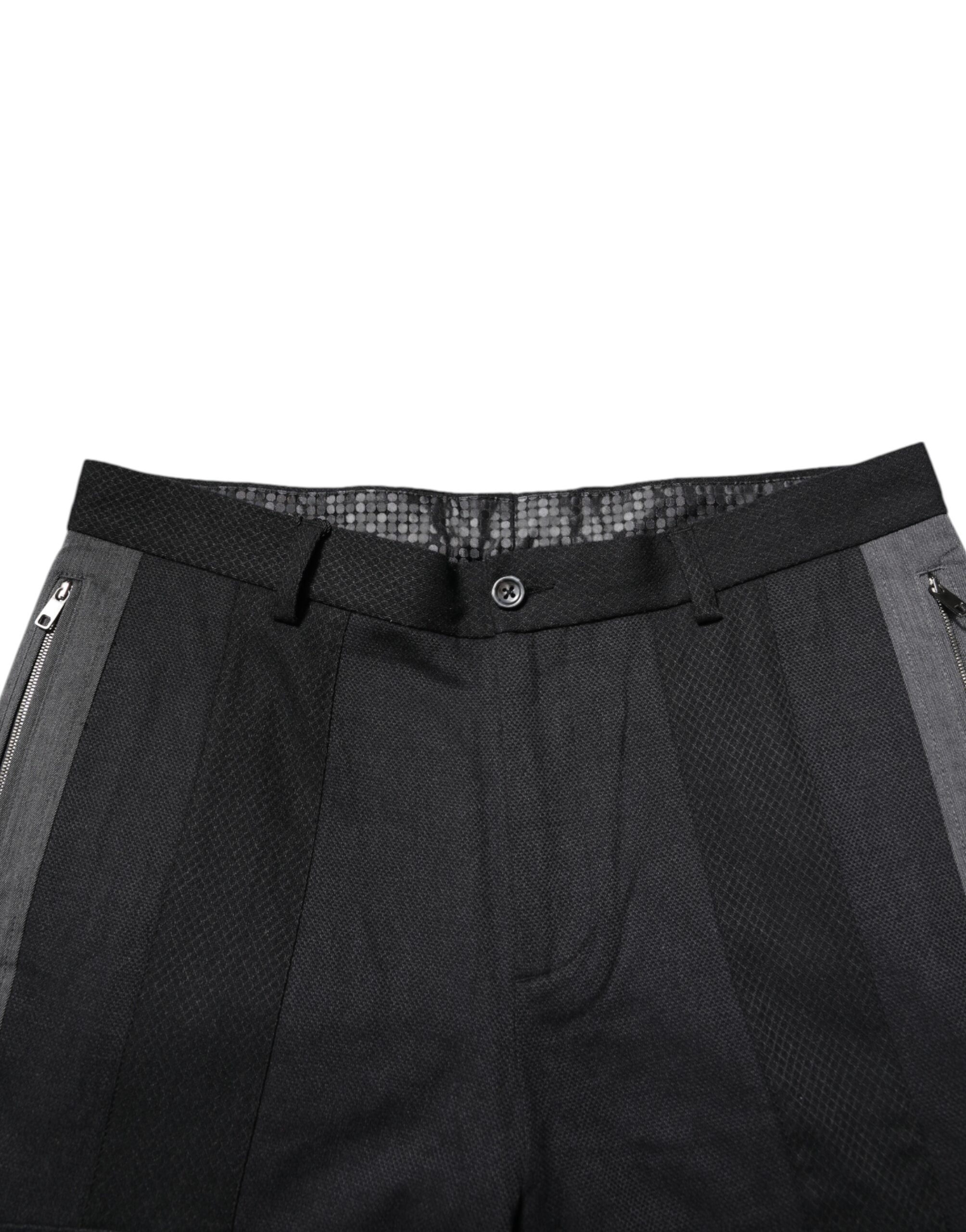 Black Gray Cotton Dress Formal Trouser Pants