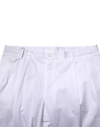 White Cotton Dress Slim Formal Trouser Pants