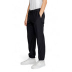 Black Polyester Casual Pants