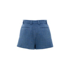 Blue Wool Shorts