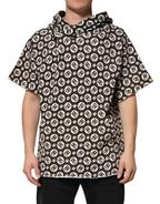 Brown White DG Logo Short Hoodie Sweater