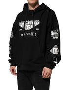Black Cotton DG Milano Logo Print Hoodie Sweater