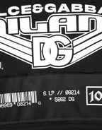 Black Cotton DG Milano Logo Print Hoodie Sweater