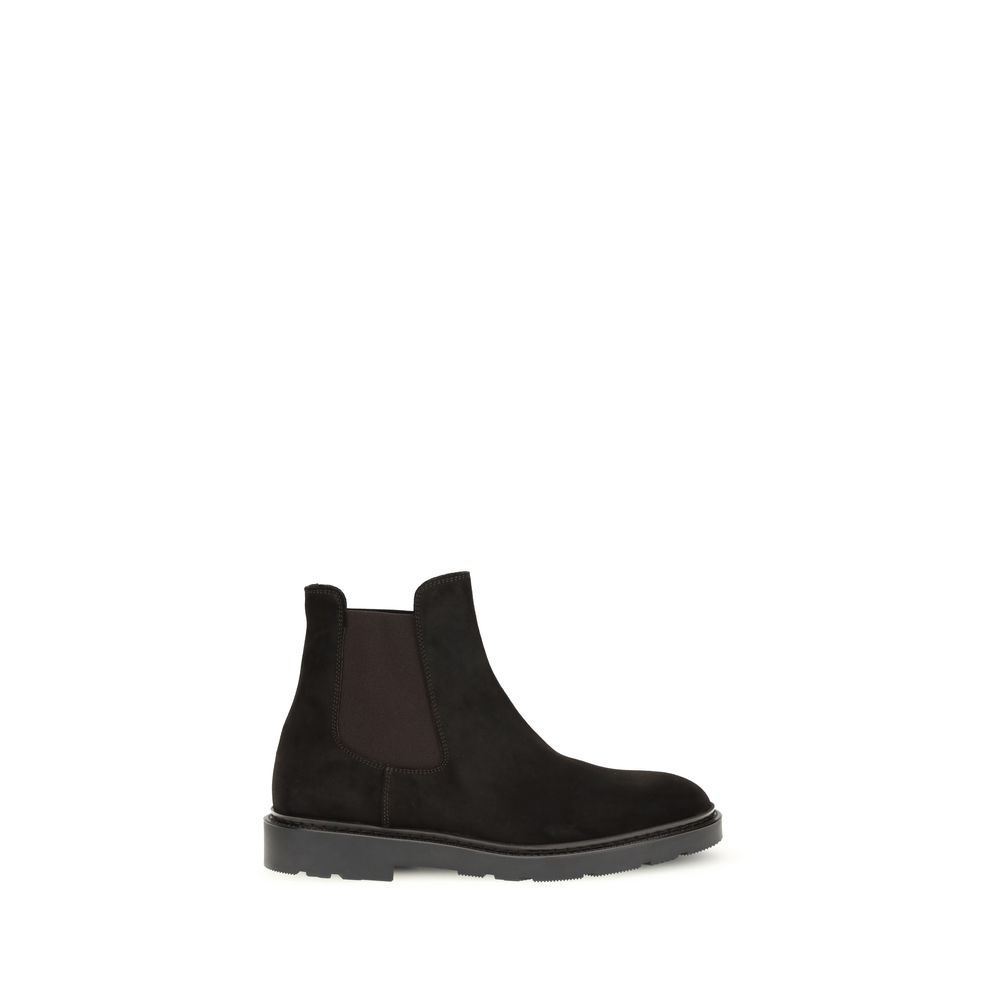 Black Rubber Chelsea Boots
