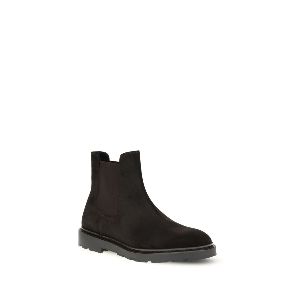 Black Rubber Chelsea Boots
