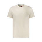 Beige Cotton Men T-Shirt