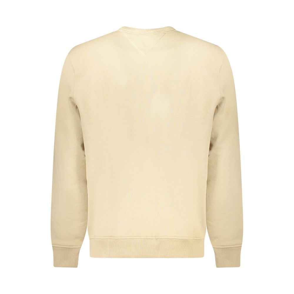 Beige Cotton Men Sweatshirt