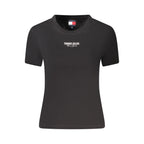 Black Cotton Women T-Shirt