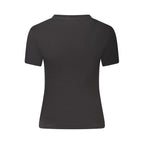 Black Cotton Women T-Shirt