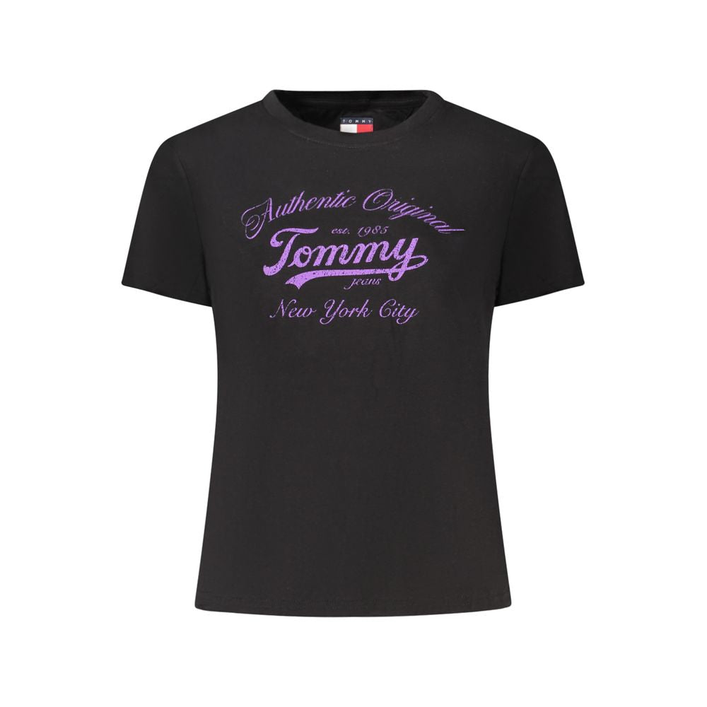Black Cotton Women's T-Shirt