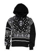 Black Bandana Hooded Men Sweatshirt Sweater