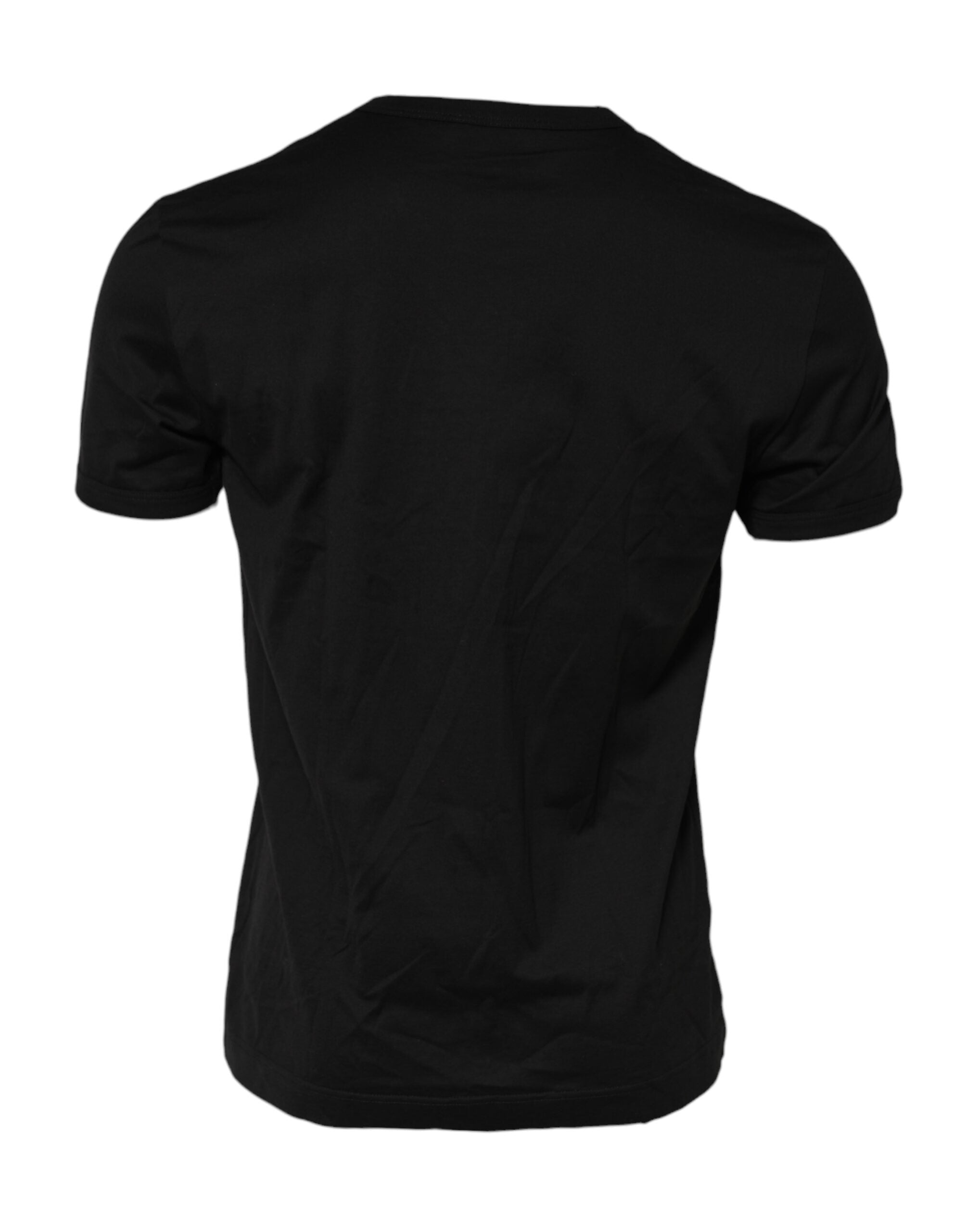 Black DG King Crown Cotton Crew Neck T-shirt