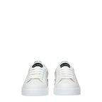 White Leather Low Top Sneakers