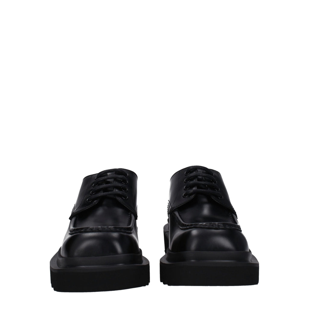 Black Leather Oxfords And Derbies