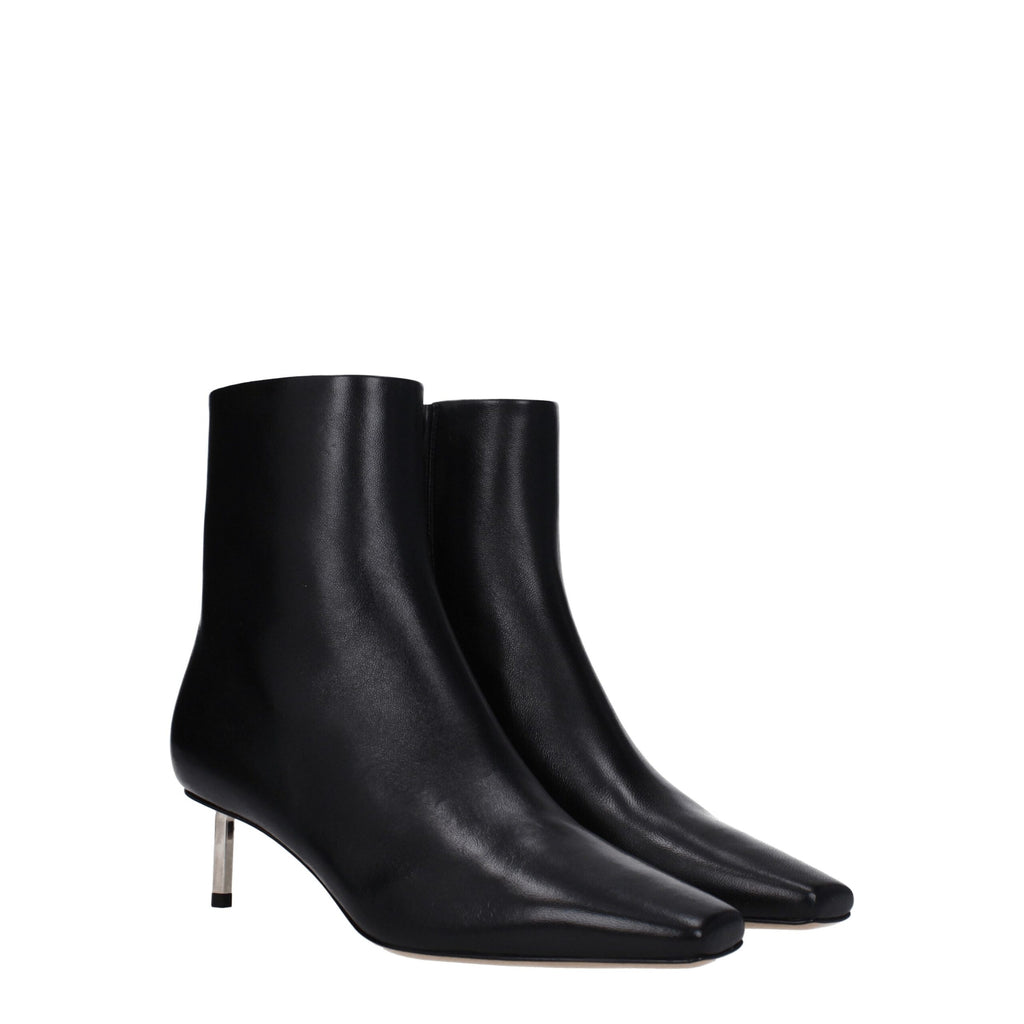Black Leather Ankle Boots