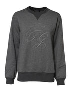 Gray DG Logo Embroidered Pullover Sweater