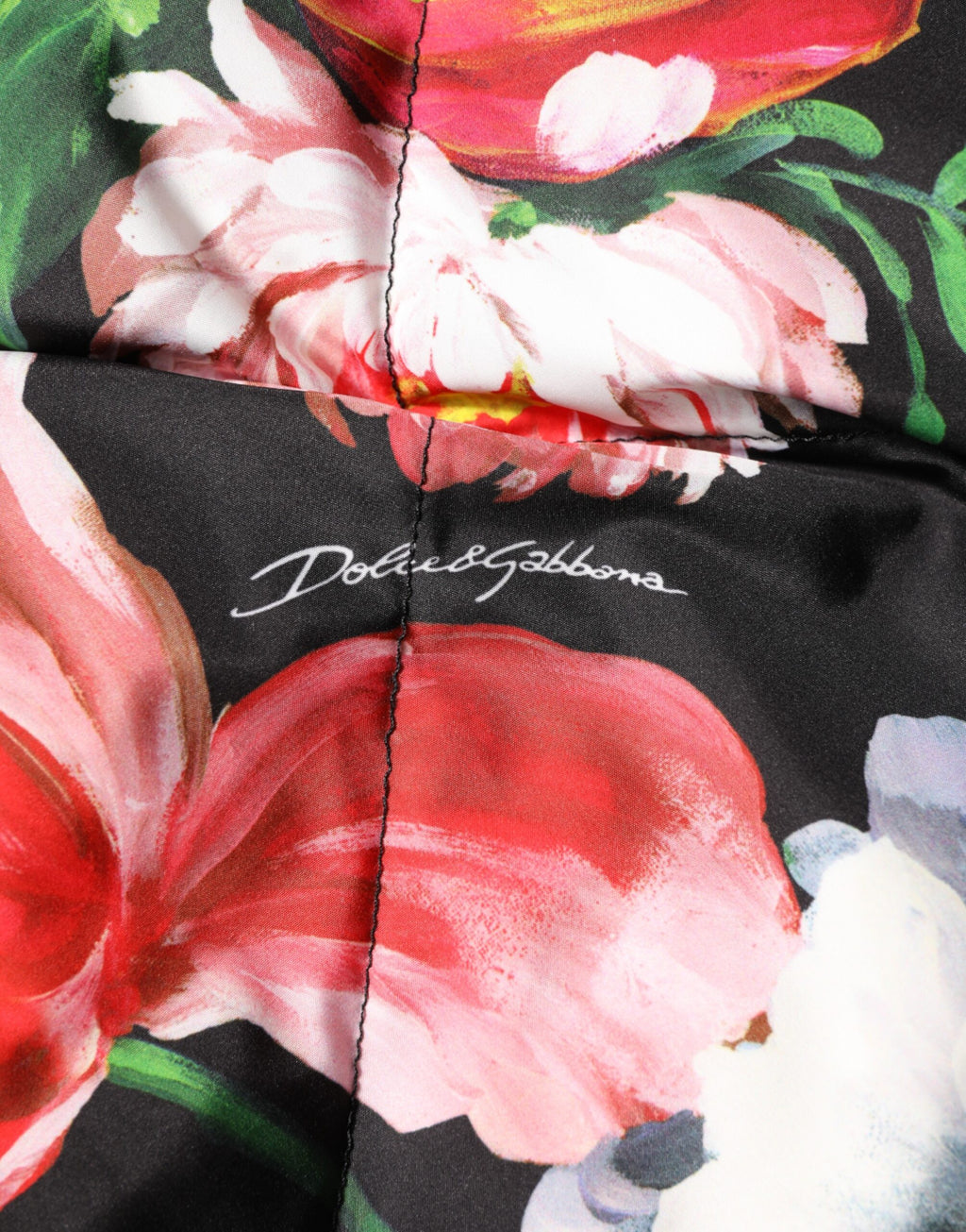 Multicolor Floral Hooded Puffer Coat Jacket